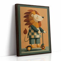 Lion on a Scooter Ride