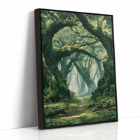 The Mossy Archway — Ancient Forest Path Painting