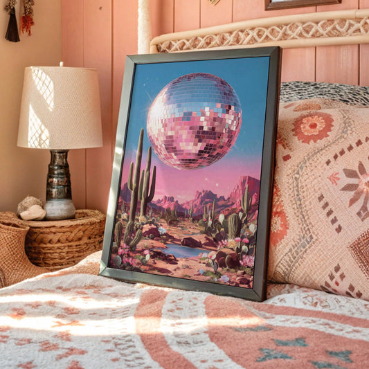 Disco Lights Over Desert Blooms