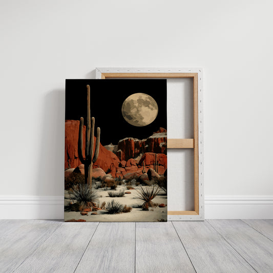Saguaros Stand Watch Under Luna's Glow