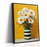 Tuesday Daisies in a Striped Vase