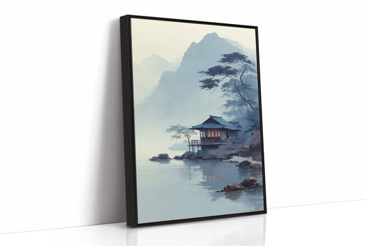 Misty Lake House Finds Morning Peace