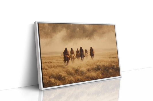 Riders Beneath Amber Skies