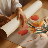 Sunlit Tulips in Minimalist Embrace