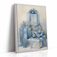 Blue Ribbons Wrap Winter's Secrets