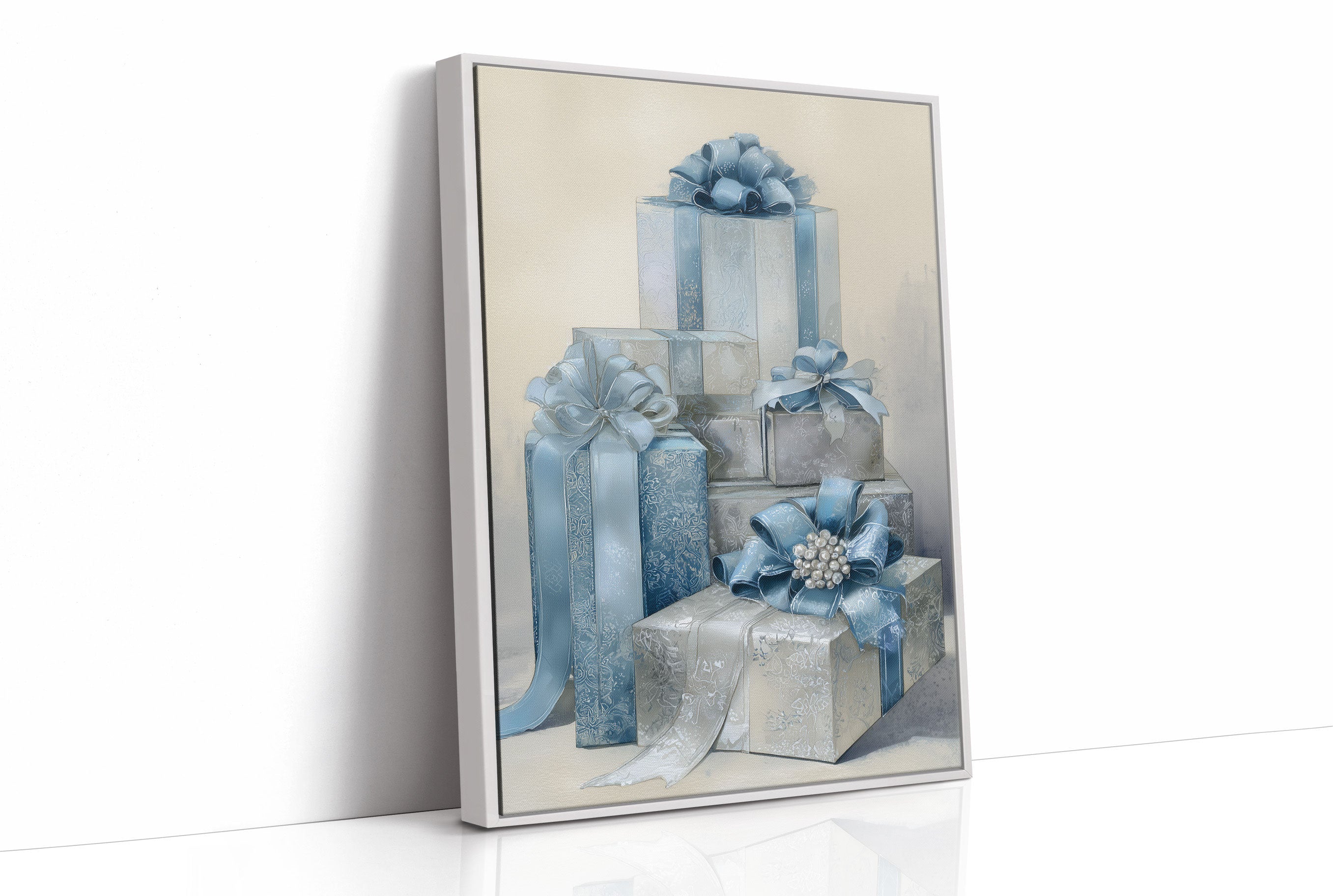 Blue Ribbons Wrap Winter's Secrets