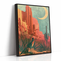 Roadrunner Under Canyon Moon