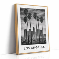 Downtown Skyline Palm Silhouettes
