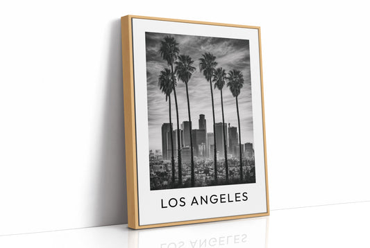 Downtown Skyline Palm Silhouettes
