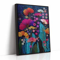 Midnight Garden Blooms Electric Dreams