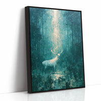 White Stag in the Emerald Glow
