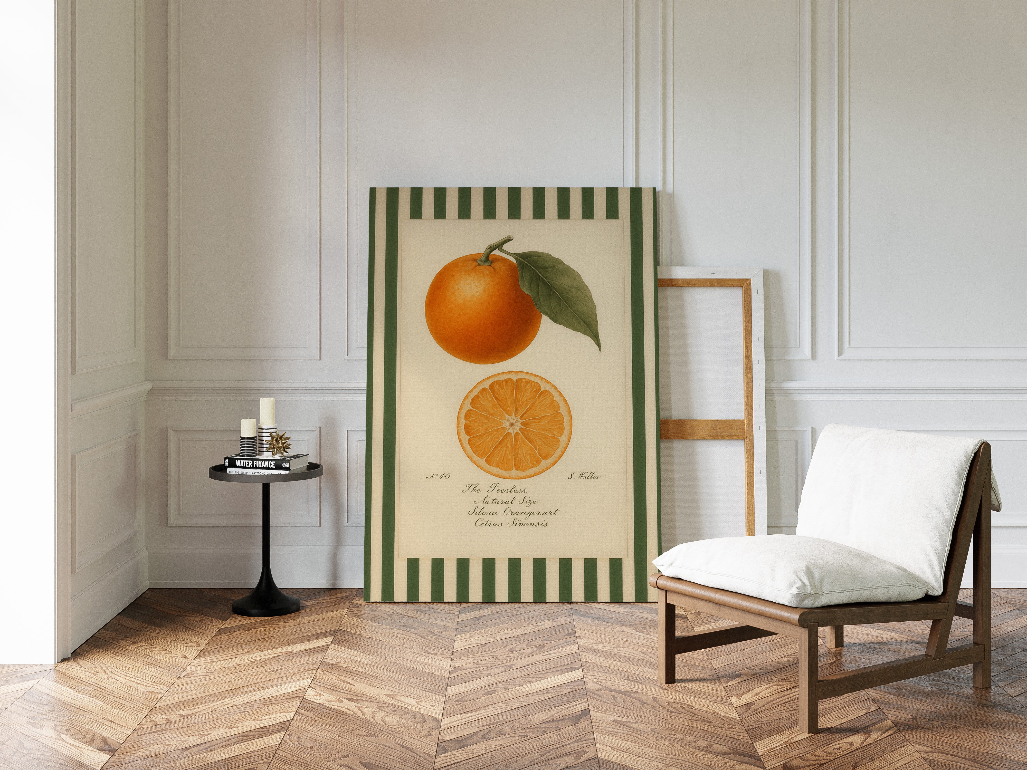 Vintage Orange Slice Botanical Study