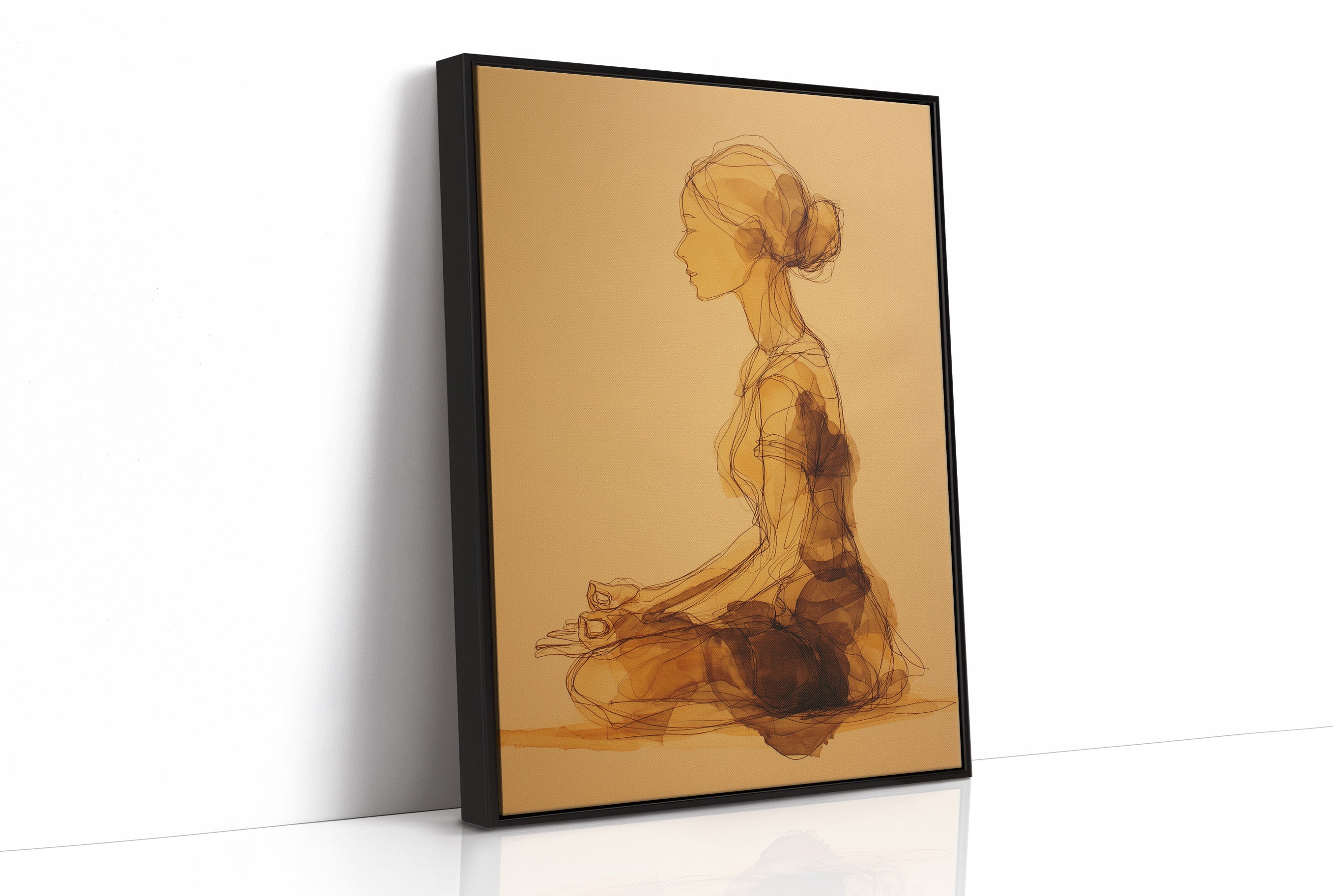 Sepia Lines Draw Morning Peace