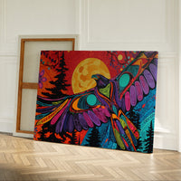 Moonlit Raven Paints Sacred Skies