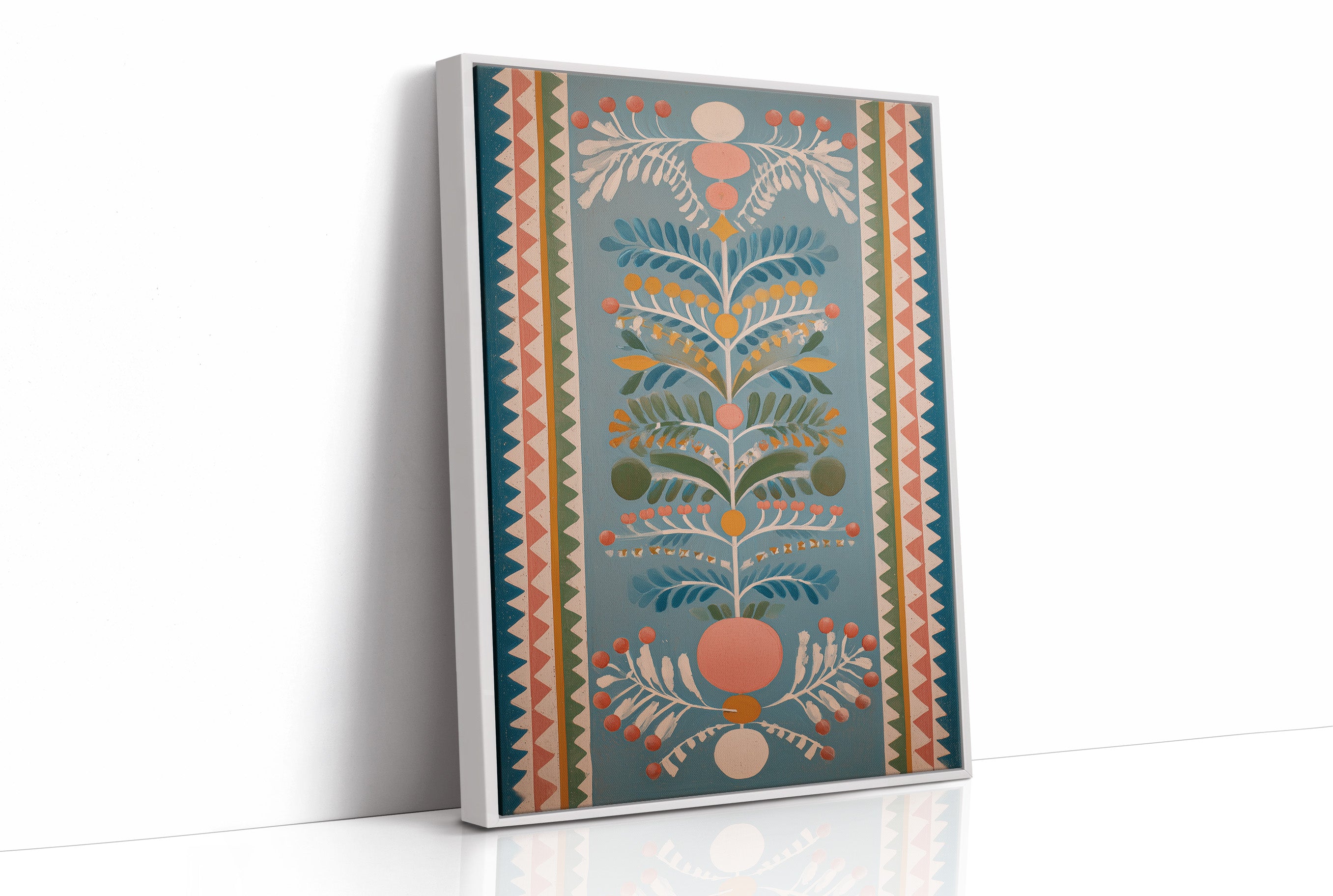 Folk Bloom in Summer Blue