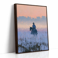 Rider Fading Into Dusk Haze
