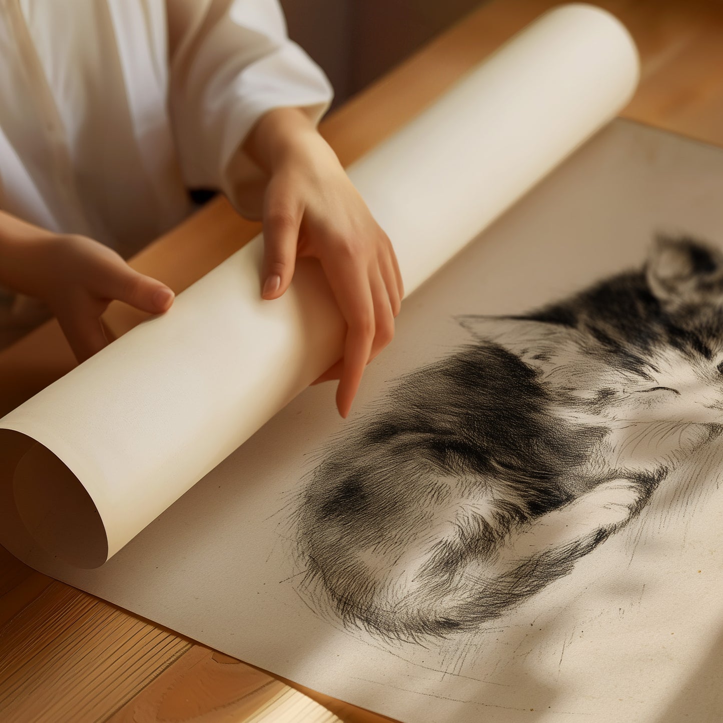 Quiet Slumber In Charcoal Lines