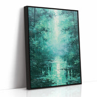 Emerald Light Between Trees