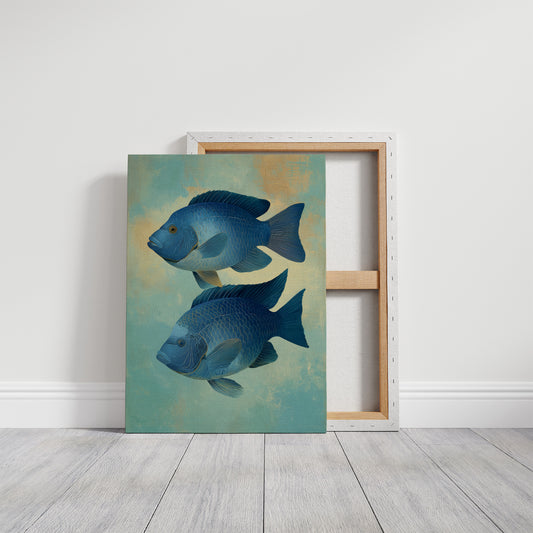 Sapphire Duet Glides Through Mist