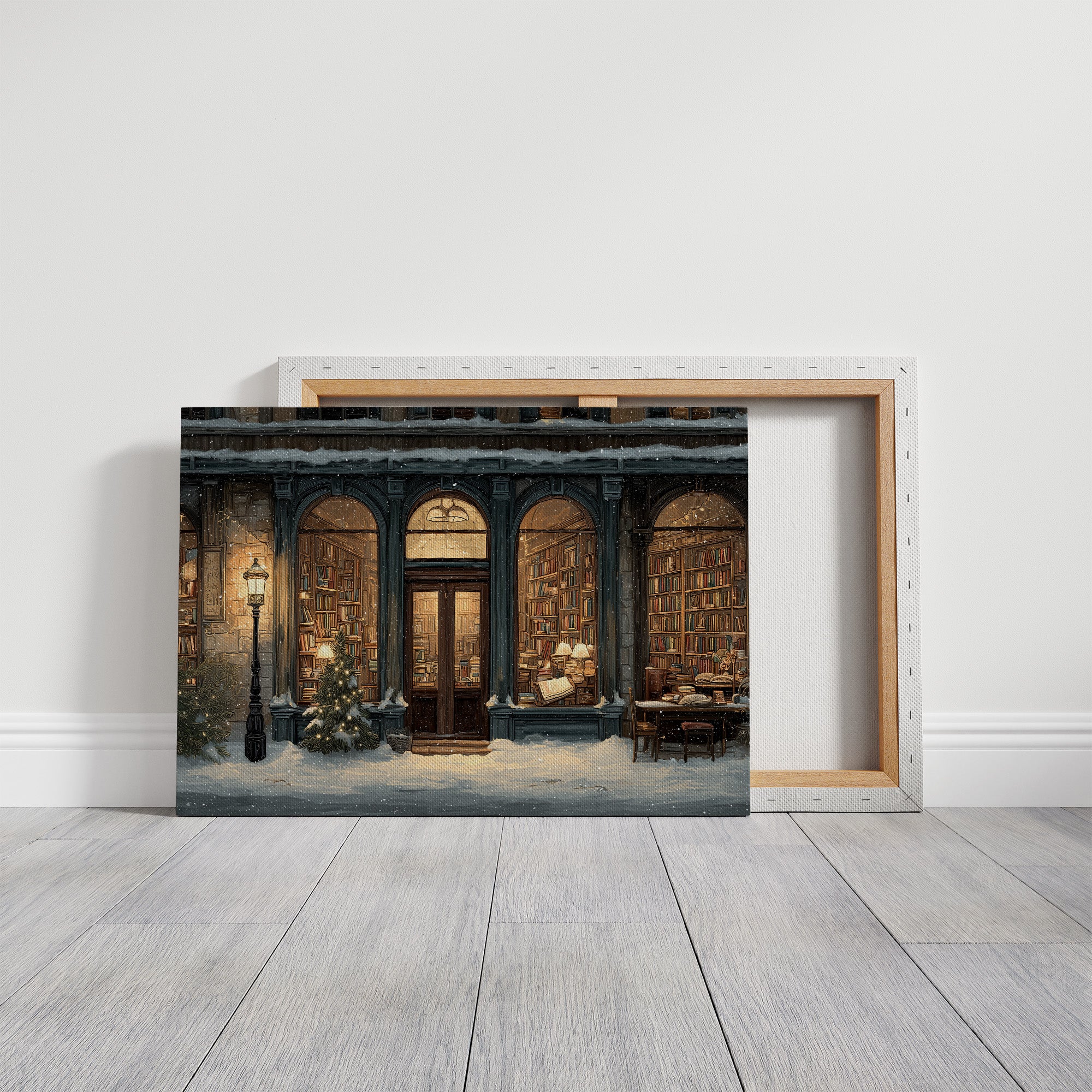 Winter Tales Behind Glowing Windows