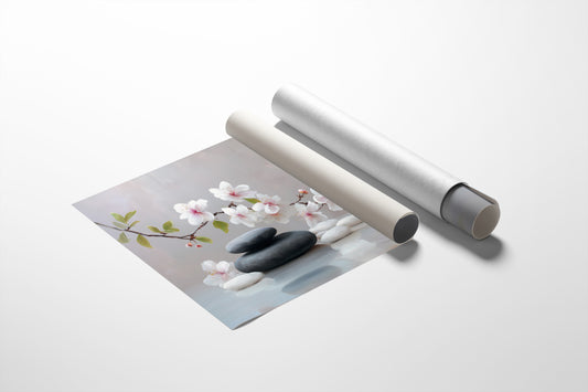 Cherry Blossoms Dance With Stones