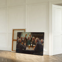 Timeless Camaraderie: Vintage Pub Celebration Canvas Wall Art