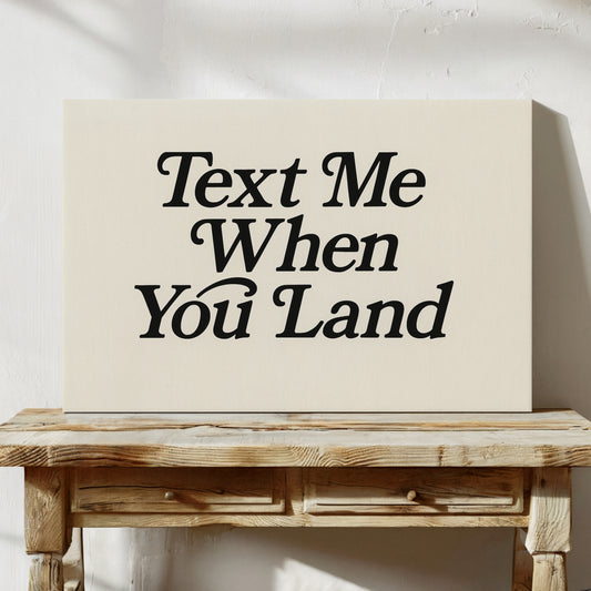 Text Me When You Land Serif Print