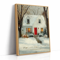 The Red Door in Winter