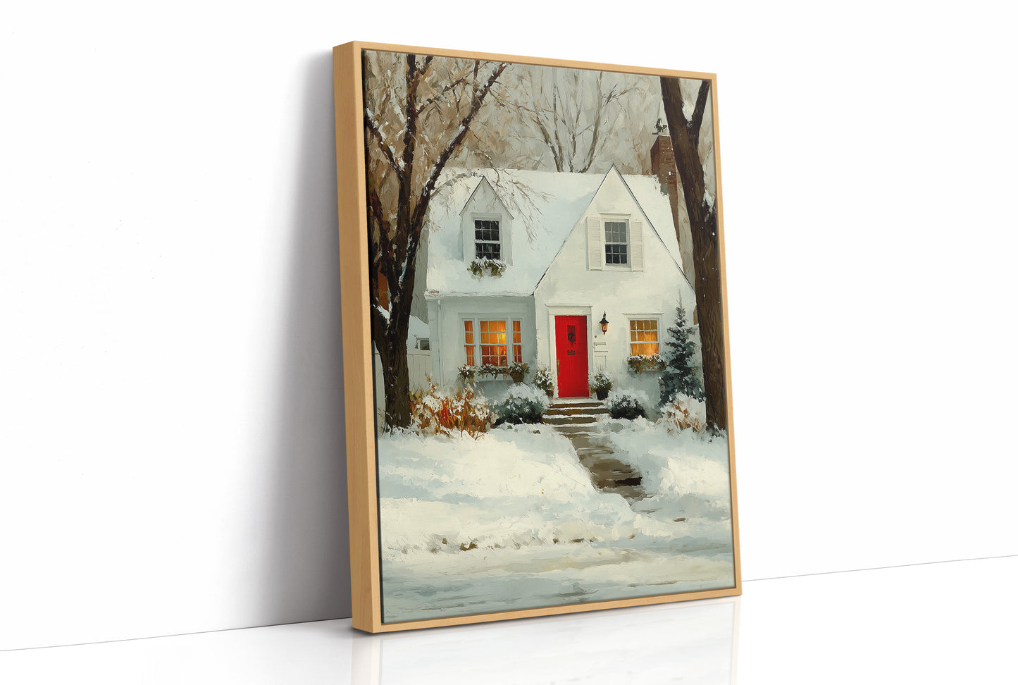 The Red Door in Winter