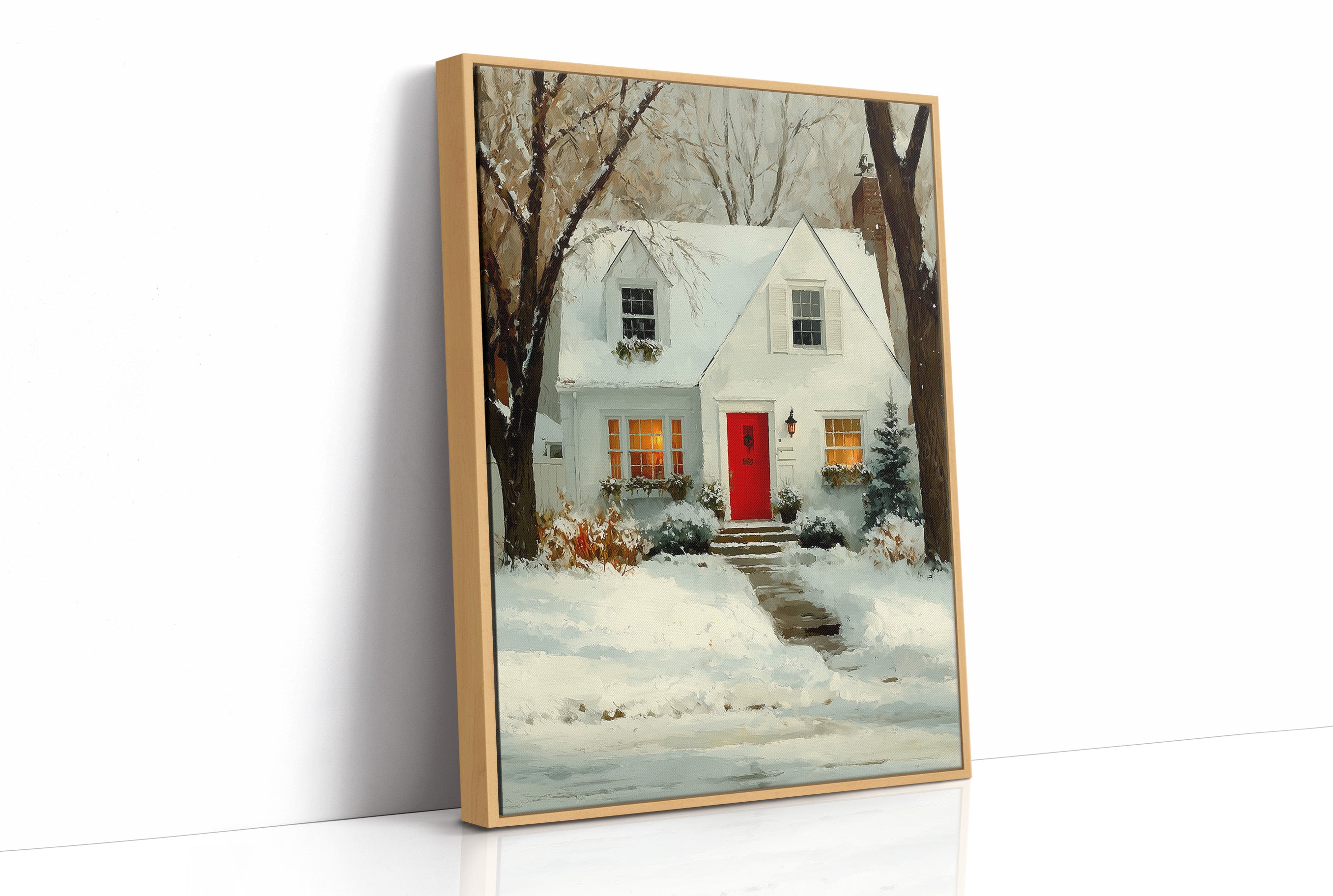 The Red Door in Winter