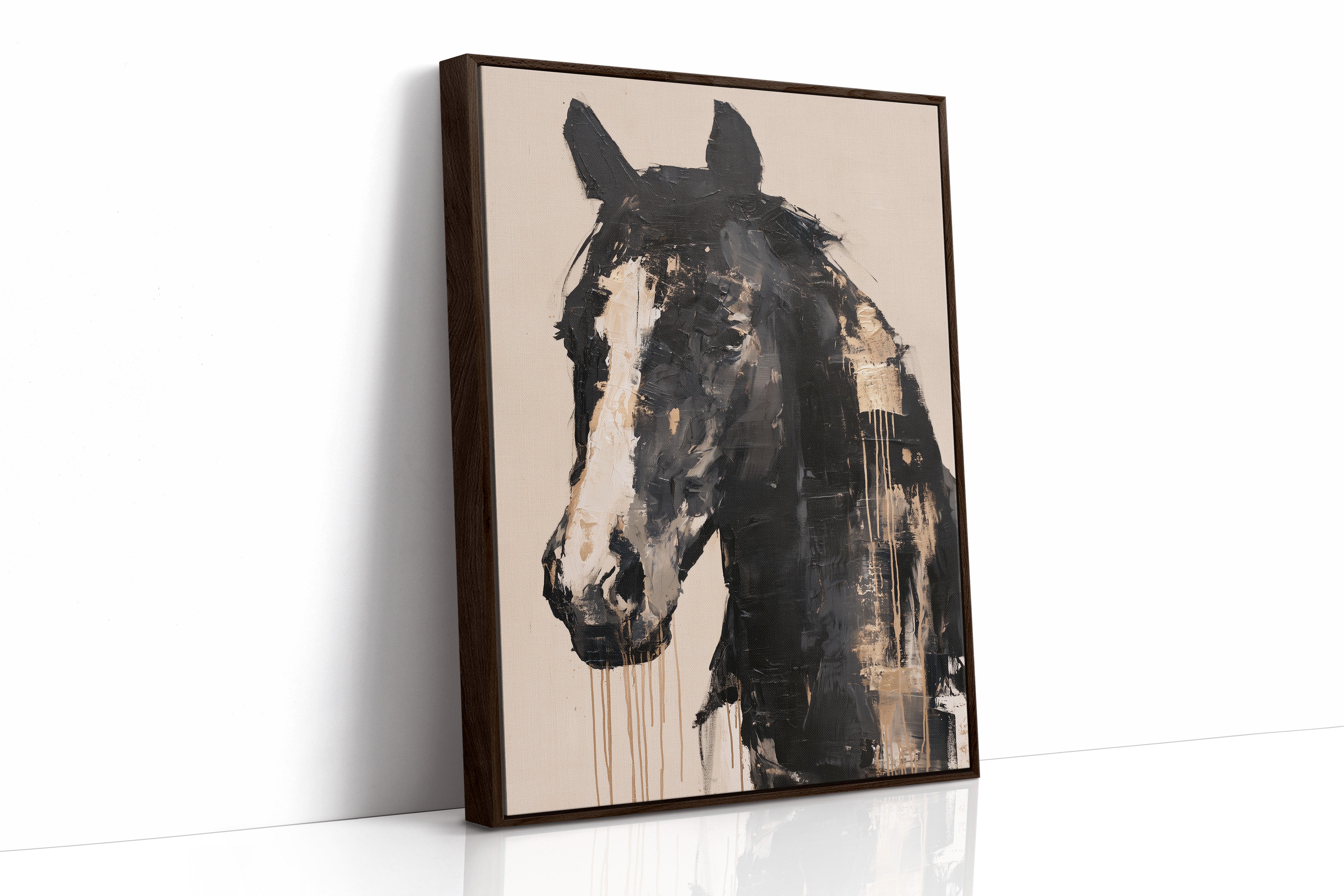Ink Drip Horse Portrait