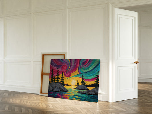 Northern Lights Paint Summer Waters