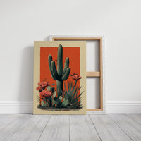 Saguaro Tales In Coral Sunset