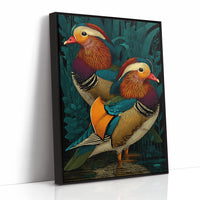 Mandarin Ducks in the Reeds