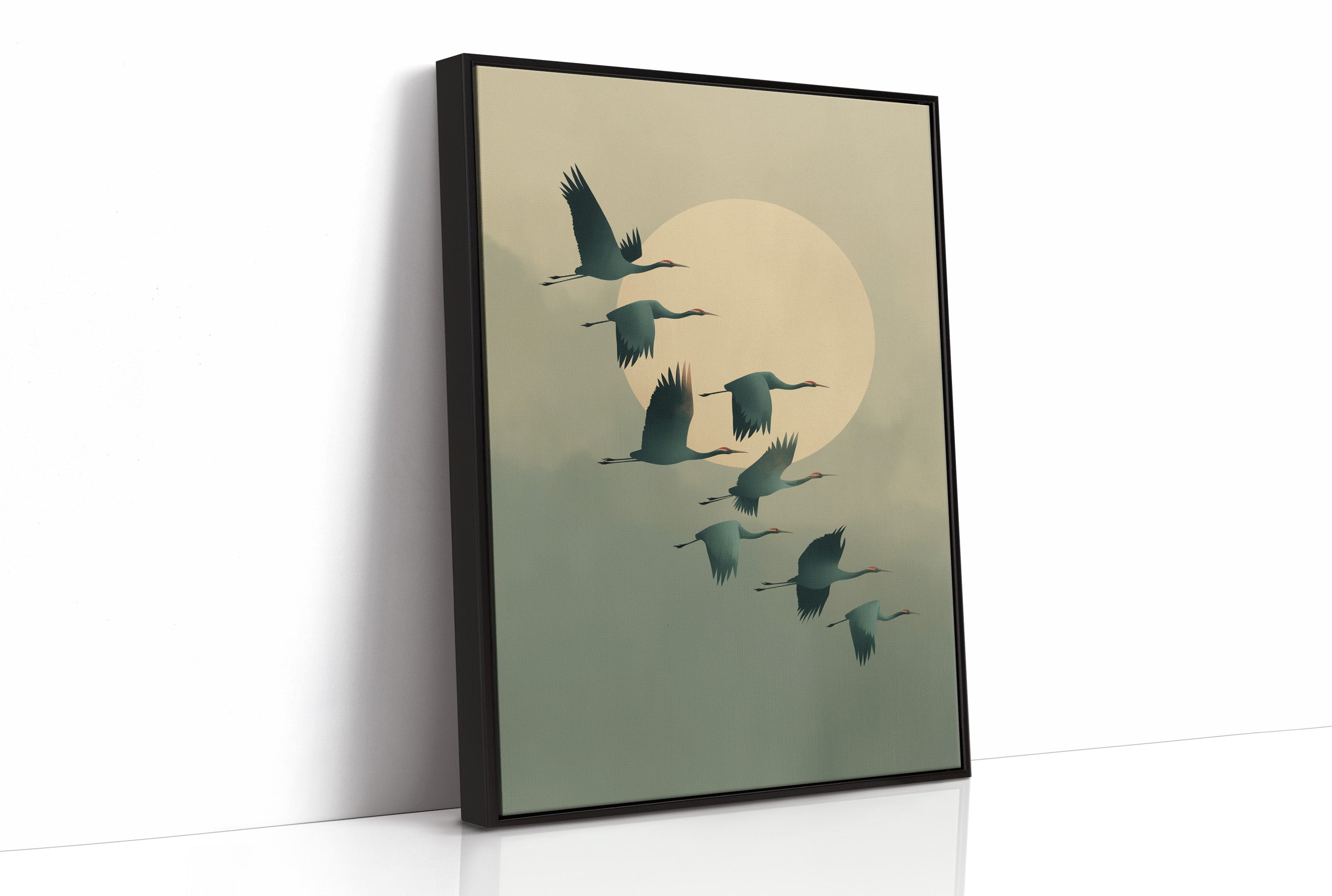 Cranes Dance Across Golden Dawn