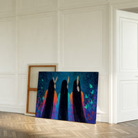 Moonlit Sisters Dance With Butterflies