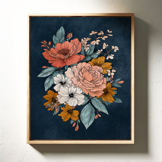 Bouquet Beneath a Midnight Sky