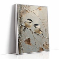 Winter Chickadees Share Morning Secrets