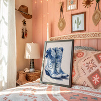 Wildflower Cowgirl Dreams - Blue Western Boots