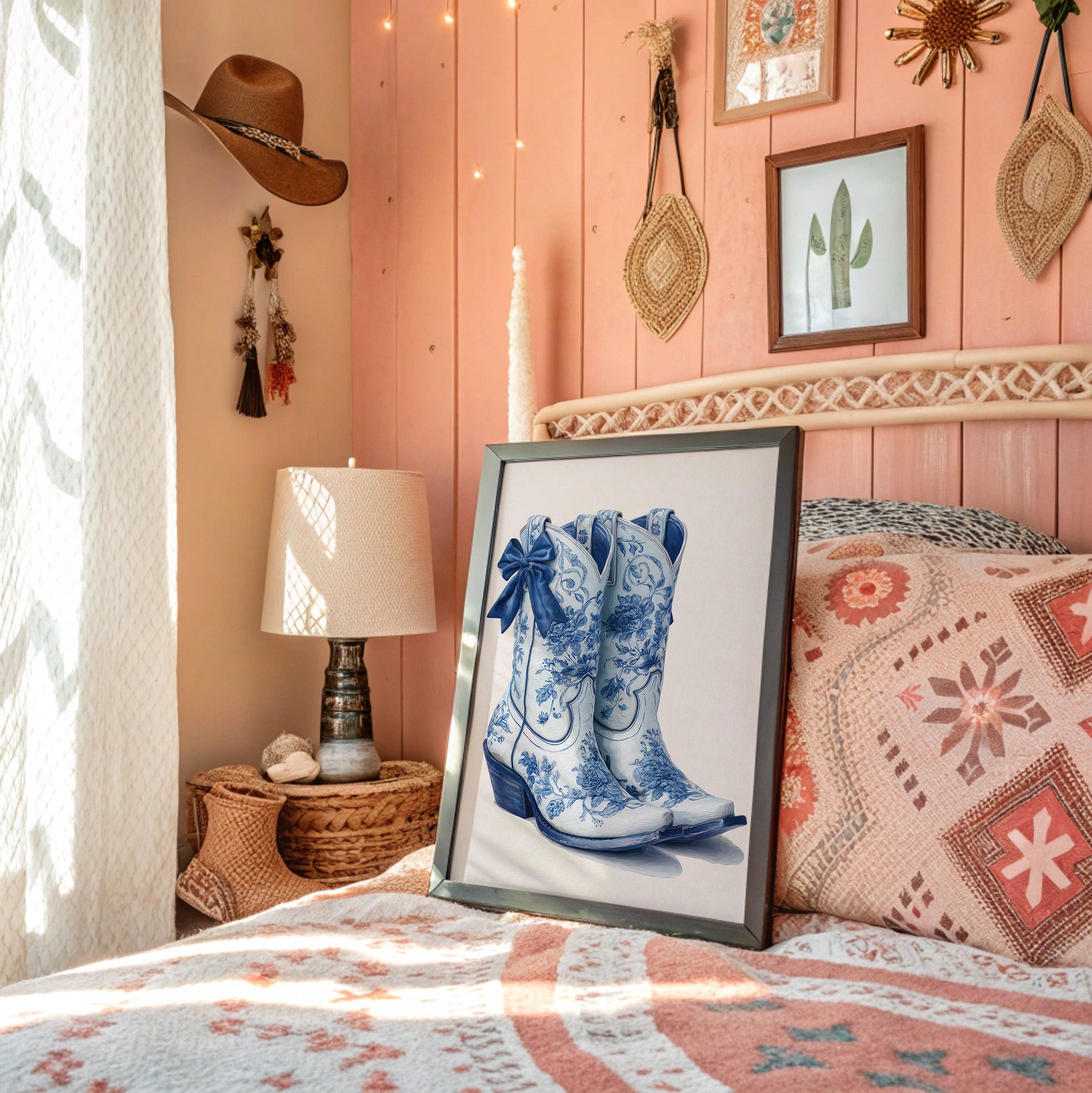 Wildflower Cowgirl Dreams - Blue Western Boots