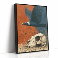 Vulture Over Cracked Earth