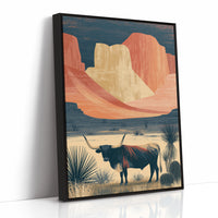 Longhorn Facing Forward, Canyon Glow