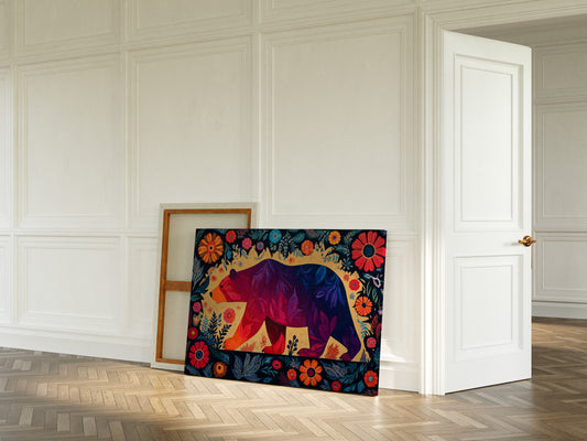 Twilight Bear Among Summer Blooms