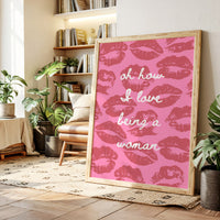 Pink Kisses Paint Sweet Messages