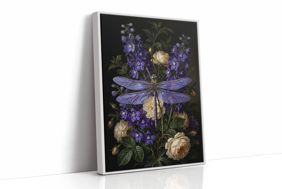 Dragonfly in the Delphinium