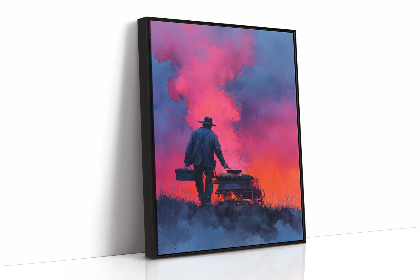 Chuckwagon Cook at Dusk