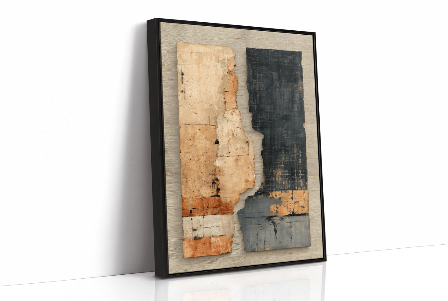 Time Carved In Rust And Navy