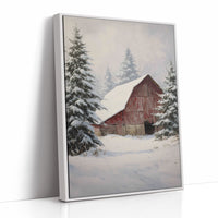 Snow Blankets The Red Barn Peace