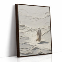 Alabaster Pilgrimage Through Textured Void