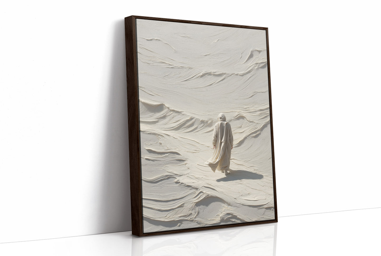 Alabaster Pilgrimage Through Textured Void